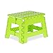Relaxdays Tritthocker, klappbar, Kunststoff, 1 Stufe, Fußbank für Kinder, HBT: 22,5 x 32 x 25 cm, max.120 kg, grün/weiß