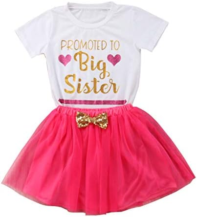 2020 Baby Girl Clothes Outfit Big Sister Letter Print T-Shirt Top Blouse Shirts