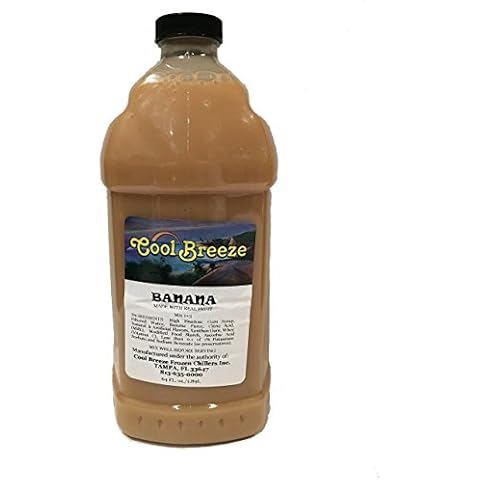 Coolbreeze® Beverages Premium Frozen Drink Machine Mix - Flavor Syrups, Smoothie Blends - Shelf Stable, Ready To Use, Made with Real Fruit - One 1/2 Gallon Bottle - Banana Cover
