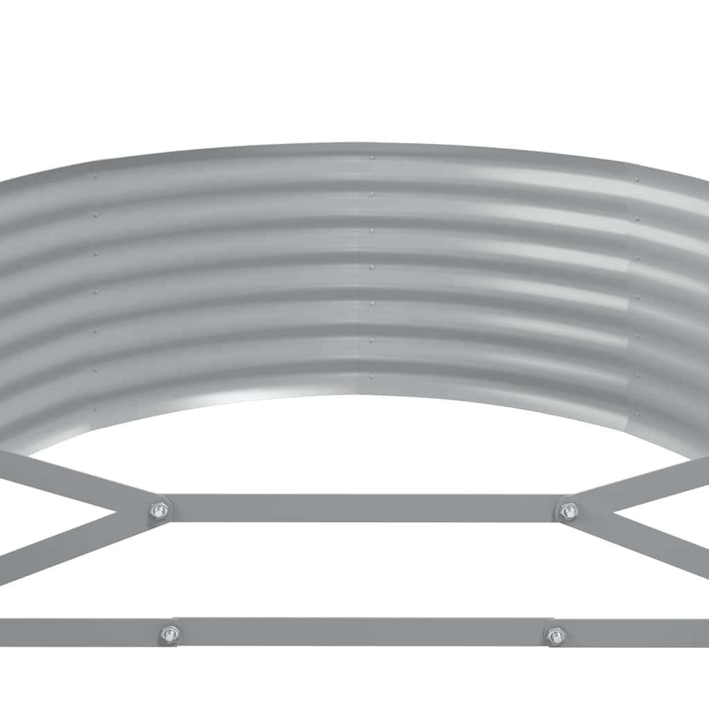 Letto da Giardino in Acciaio Zincato 175x100x36 cm Antracite | Fioriera ovale per orto domestico, patio e terrazzo. Ideale per coltivare piante, fiori ed erbe aromatiche all'aperto.