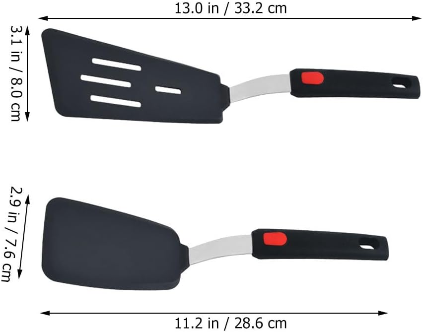 2pcs Silicone Spatula Set with Long Handle Heat Resistant Kitchen Tools