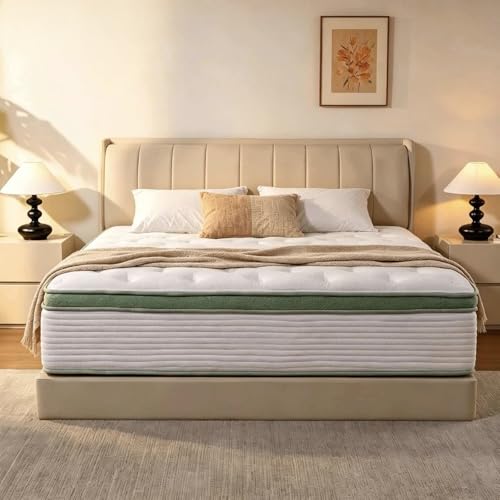 Full Size Mattress,12 Inch Hybrid Full Mattress in a Box with Memory Foam and Pocket Spring for...