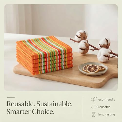 Urban Villa Kitchen Towels Cotton Dish Towels 20”x30” (Set of 6) Orange by Urban Villa - Used condition - Image 8