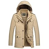 BFSGBFNTMD Neu Herren Jacken Plus Samt Verdickung Schlanke Mittellange Windjacke Herrenjacke Herren