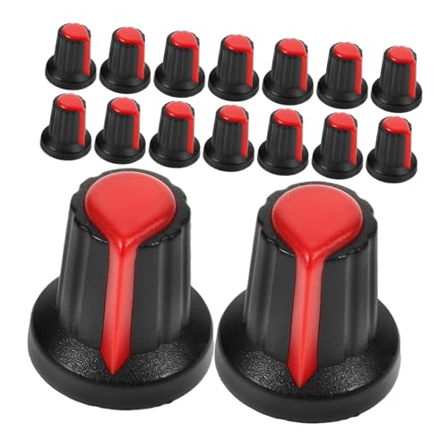 TOYANDONA 20pcs Durable Potentiometer Control Knobs for Dj Controllers Replacement Knobs for Dj Mixer Shaft Compatibility Easy to Install Red Color
