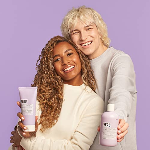 Verb Purple Shampoo - Vegan Toning Shampoo For Blonde, Grey And Silver Hair - Paraben Free With No Harmful Sulfates - Purple Color Corrector To Reduce Yellow Brassy Tones, 32 Fl Oz #TOP5