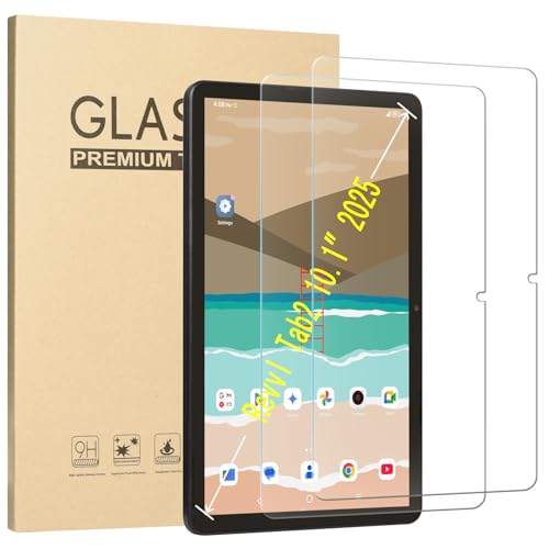 DMLuna 2-Pack Screen Protector for T-Mobile Revvl Tab 2 10.1(Model:9185W 2025 Release)ONLY HD Tempered Glass Anti-Fingerprints Bubble-Free Easy Installation 9H Hardness(NOT FIT REVVL TAB 5G 10.36)