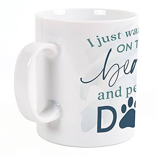 P. Graham Dunn Sit On Beach Pet My Dog Nautical White 15 ounce Porcelain Ceramic Coffee Mug - Image 3