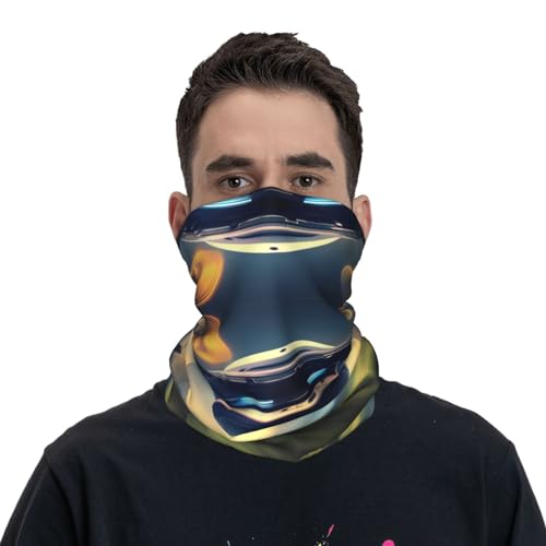 Pañuelo tipo Cuello UFO Landing para Hombre y Mujer, Balaclava elástica divertida y versátil, máscara impresa blanca miniatura 5