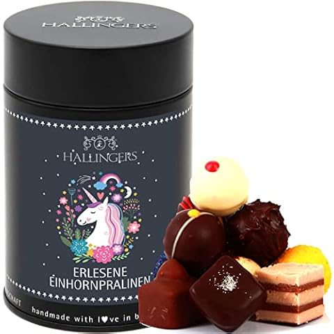 Hallingers 12 Manufaktur-Pralinen handgemacht, mit/ohne Alkohol - Einhornpralinen - Passt immer 2023 Cover