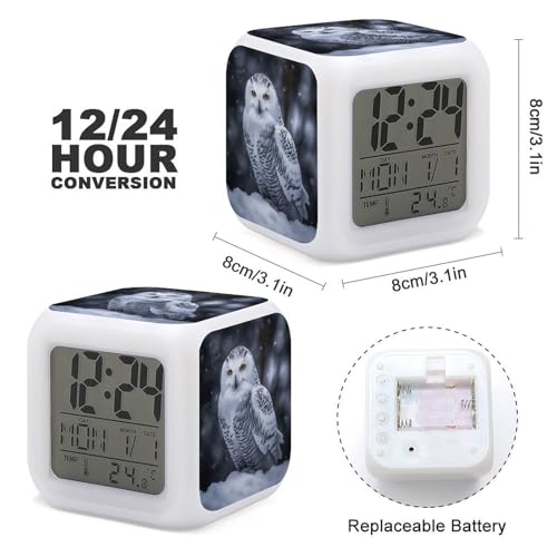 Reloj despertador pantalla LED multicolor y visualización de temperatura precisa 3