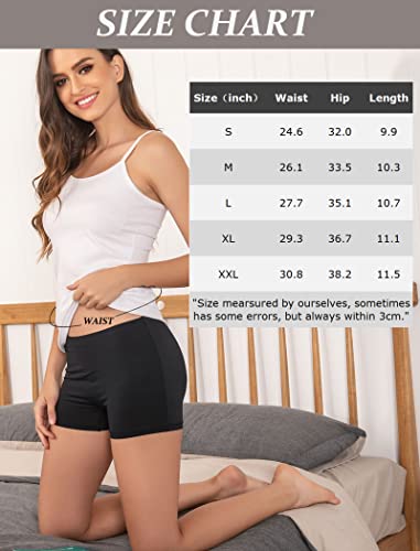 Ekouaer Womens Underwear Boyshorts Panties Seamless Short Boxer Briefs 3 Pack Maidenform Panties（Black-3 Pack，Large） #TOP5