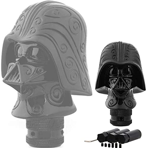 JINGLINGKJ Pomello del cambio che imita un vero bastone manuale Darth Vader su MT Car Universal Fashion Leva del cambio con 3 tipi di adattatori (nero)