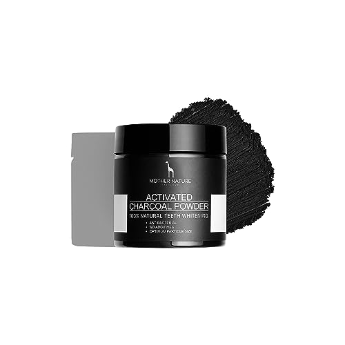 MOTHER NATURE COSMETICS Carbon Activado Polvo para el Blanqueamiento Dental Profesional - 60 g