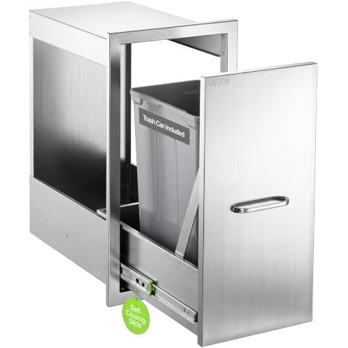Image of VEVOR Outdoor Kitchen Drawers, 13.5 inchW x25 inchH x19 inchD, Cabinet /Trash /Door /Combo