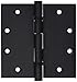 Baldwin 1046190I Square Ball Bearing Mortise Hinge, Black