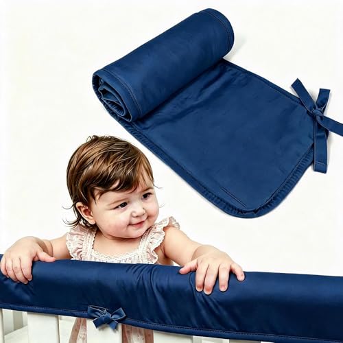 ZHAXINLAOTIE Baby Proofing Edge Protector for Baby, Edge Protector Strip Sharp Edge Wrap Cover Sets,Corner Bed Rail Bumpers for Furniture,Crib Rail Covers for Teething (White-4PC)