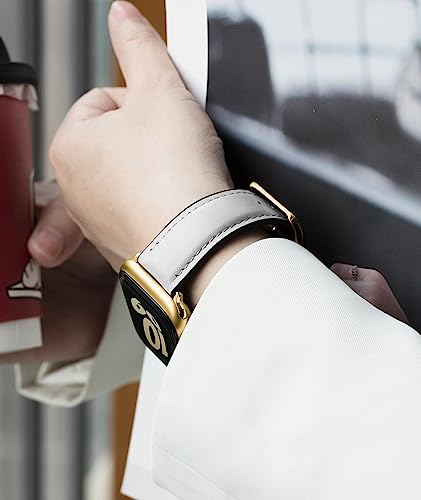 Image of BINLUN Leather Silicone Bands Compatible with Apple Watch 38mm 40mm 41mm 42mm 44mm 45mm 46mm 49mm Sweatproof Replacement Strap for iWatch 11 /10 /9 /8 /7 /6 /5 /4 /3 /2 /1 /Ultra /SE Men Women