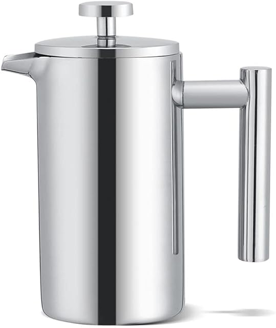 Trintion 1000ml Coffee Press French Press Coffee Maker Stainless Steel Cafetieres Double Wall Heat Insulated Tea Pot with 3 Level Filtration System for Tea and Ground Beans Espresso