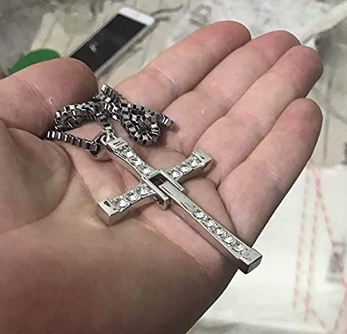 Colar Vin Diesel Velozes Furiosos Toretto Crucifixo Aço Inox Corrente Cordão