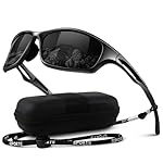 LINVO Polarized Sports Sunglasses Men Women UV400 Protection Wrap Around Goggles for Running Cycling Driving Fishing
