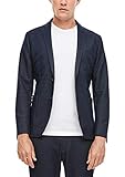 Slim fit s.Oliver BLACK LABEL Herren Sakko Langarm Dark Blue Melange 52