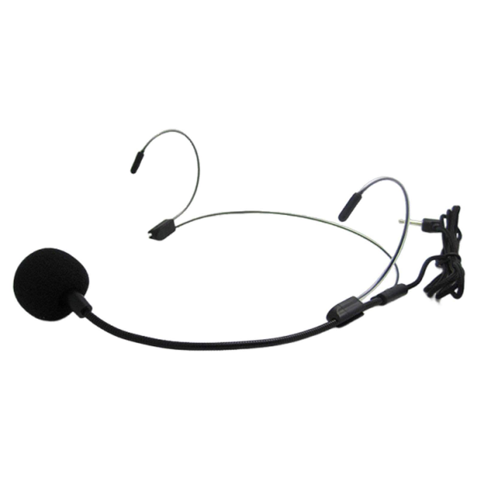 Discreet Double Earhook Headset Microphone Comfort Fit Delay 3.5mm Plug Black-image-5