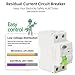 Type B 2P 63A 30mA RCCB Circuit Breaker with 6kA Breaking Capacity, DC Electric RCD for EV Charging Station, Ground Fault Protection Device, Dual Pole 63 Amp