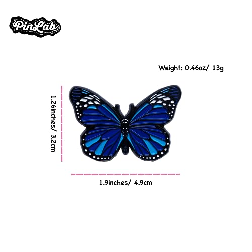Image of PinLab Monarch Butterfly Enamel Lapel Pin Collectible Insect Accessory