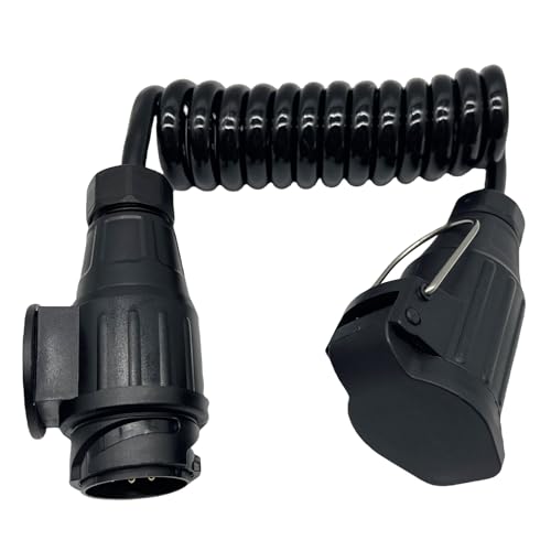 Cable enrollado de 2,0m para remolque de 13 pines: adaptador macho a hembra anticaídas 3