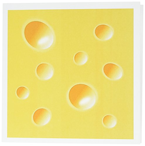 3Drose Yellow Swiss Cheese Slice Wedge Illusion Greeting Cards, 6" X 6", Set Of 6 (Gc_58371_1) #TOP20