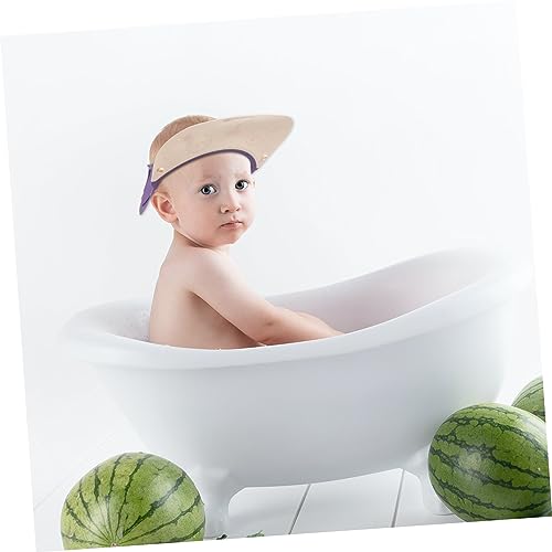 COOLHIYA 1 Unidade tampa xampu protetor ouvido protetor orelha chapéu banho bebê touca banho recém-n