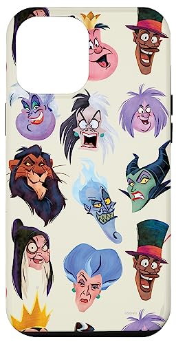 Coque iPhone 12 Pro Max Disney Villains Vile Visages le cadeau idéal