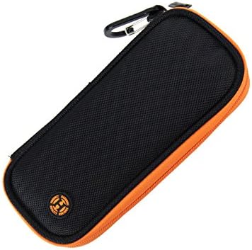 Hallows Z200 Darts - Funda tipo cartera, color negro y naranja
