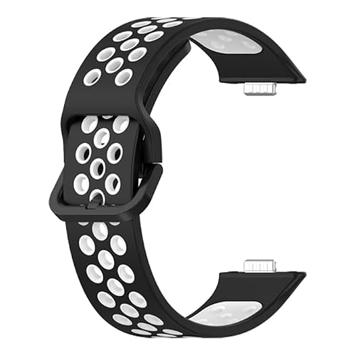 Watch Fit 4 / 4 Pro / 3 �Ή� | �o���h �x���g ���� �X�}�[�g�E�H�b�` �X�|�[�c �V���R�� �_�炩�� �ʋC�� ����ɂ��� �^�� �y�� (�u���b�N×�z���C�g)