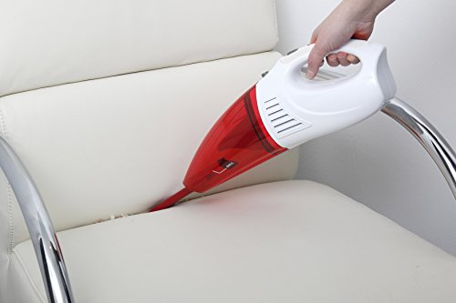 Bestron Aspirateur à main sans fil, Pour surfaces humides et sèches, Capacité : 450 ml, 25 W, Rouge/Blanc - Image 5