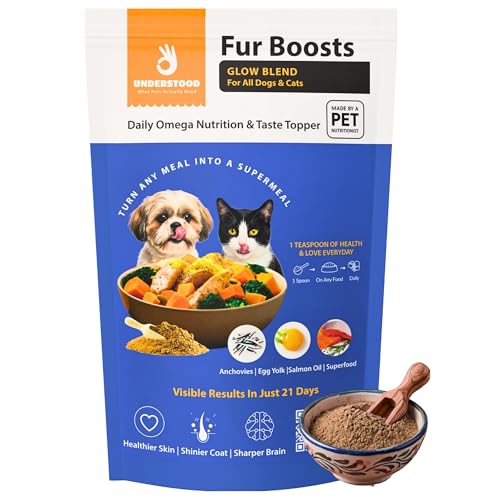 Image of UNDERSTOOD Glow Topper for Dogs and Cats | Omega-3 Rich | Shedding, Dull Coat & Itchy Skin | No Fillers | 50g