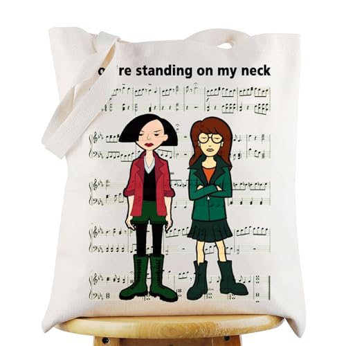 G2TUP Daria 90s TV Show Tote Bag Sister Fans Gift You're Standing On My Neck Daria Shoulder Bag Jane & Trent Merch