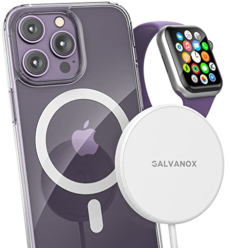 Chargeur magnétique sans fil compatible MagSafe blanc épuré - 7