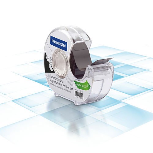 magnetoplan Magnetband im Spender, selbstklebend, schwarz