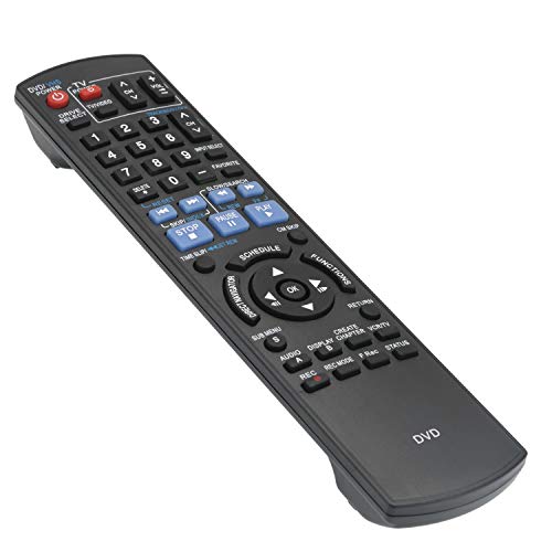 N2Qayb000197 Replace Remote Control Fit For Panasonic Dvd Vcr Dvdr Recorder Combo Diga Dmr-Ez48 Dmr-Ez485 Dmr-Ez48V Dmr-Ez485V Dmr-Ez485Vk Dmr-Ez48Vk Dmr-Ez37V Dmr-Ez37 Dmr-Ez37Vs Dmr-Ez37Vk #TOP3