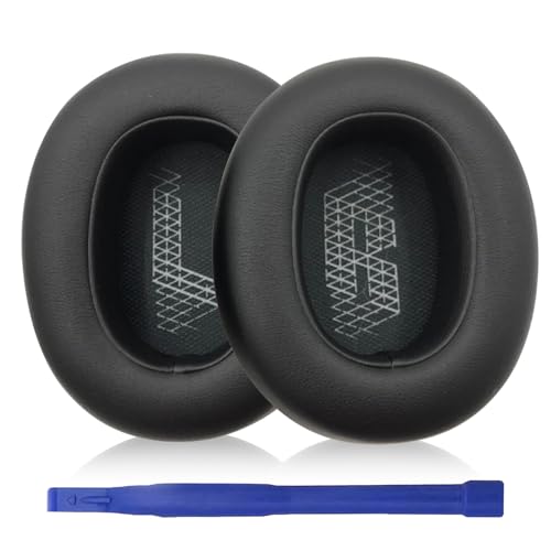 Aiivioll E65 Coussin d'oreille de rechange pour JBL E65 (E65BTNC)/Live 650 (650NC 650BTNC)/Live 660 (660NC 660BTNC)/Duet NC Wireless Over-Earphone (Black)