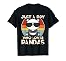 Just A Boy Who Loves Pandas Retro Panda Boys Kids T-Shirt