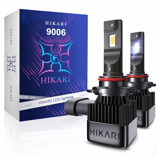 HIKARI 2022 HyperStar 9006/HB4 20000LM Wireless LED Bulbs, 32W Acme-X LED Equivalent to 150W Ordinary LED, Wider Driving Vision, Halogen Upgrade Replacement, 6000K White IP68