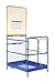 Vestil WP-3648-84B Steel Work Platform, 1000 lb Capacity, 36" x 48" with 84" Back, Powder Coat Blue