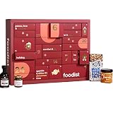 Foodist Premium Adventskalender 2022 - 24 leckere Aufstriche, Koch-Produkte, Süßigkeiten, Snacks wie Nüssen, Schokolade uvm. - ausgefallenes Geschenk für erwachsene Feinschmecker mit Rezept-Booklet