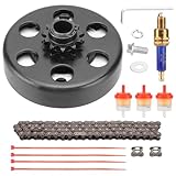TIMZH The go-kart clutch has a 5/8' aperture and 11T, which is suitable for small go-karts, children's go-karts and mini-bikes driven by small gasoline engines