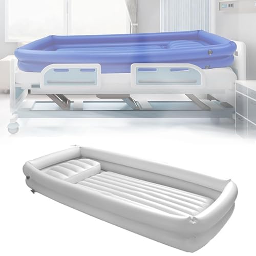 Bañera inflable para pacientes postrados en cama con soporte plegable 2