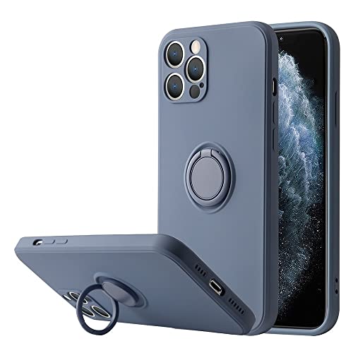 Coque iPhone 7 8 silicone liquide anti-chute avec bague magnétique pour éviter les casses