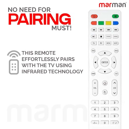 Image of marman Compatible with AUXUS PA-220 Remote Control Original Suitable for Monitor and Smart Android LED LCD Television No Voice Command - Make Sure Existing Controller Replicate as Similar Mode